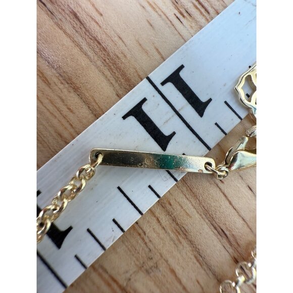 Kendra Scott Ansley Open Heart Gold Pendant Necklace With Crystals On Dainty Cha - Picture 12 of 15